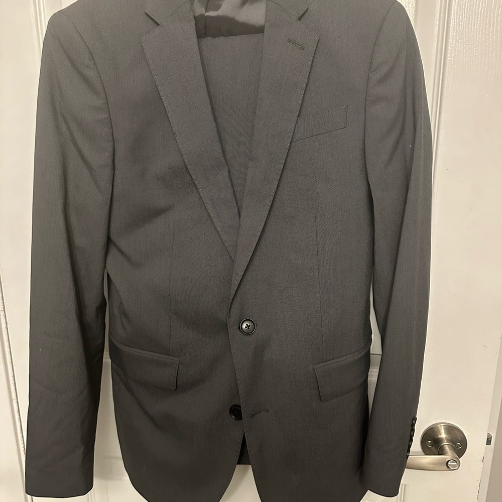 JF J.Ferrar Charcoal Men's Suit Jacket